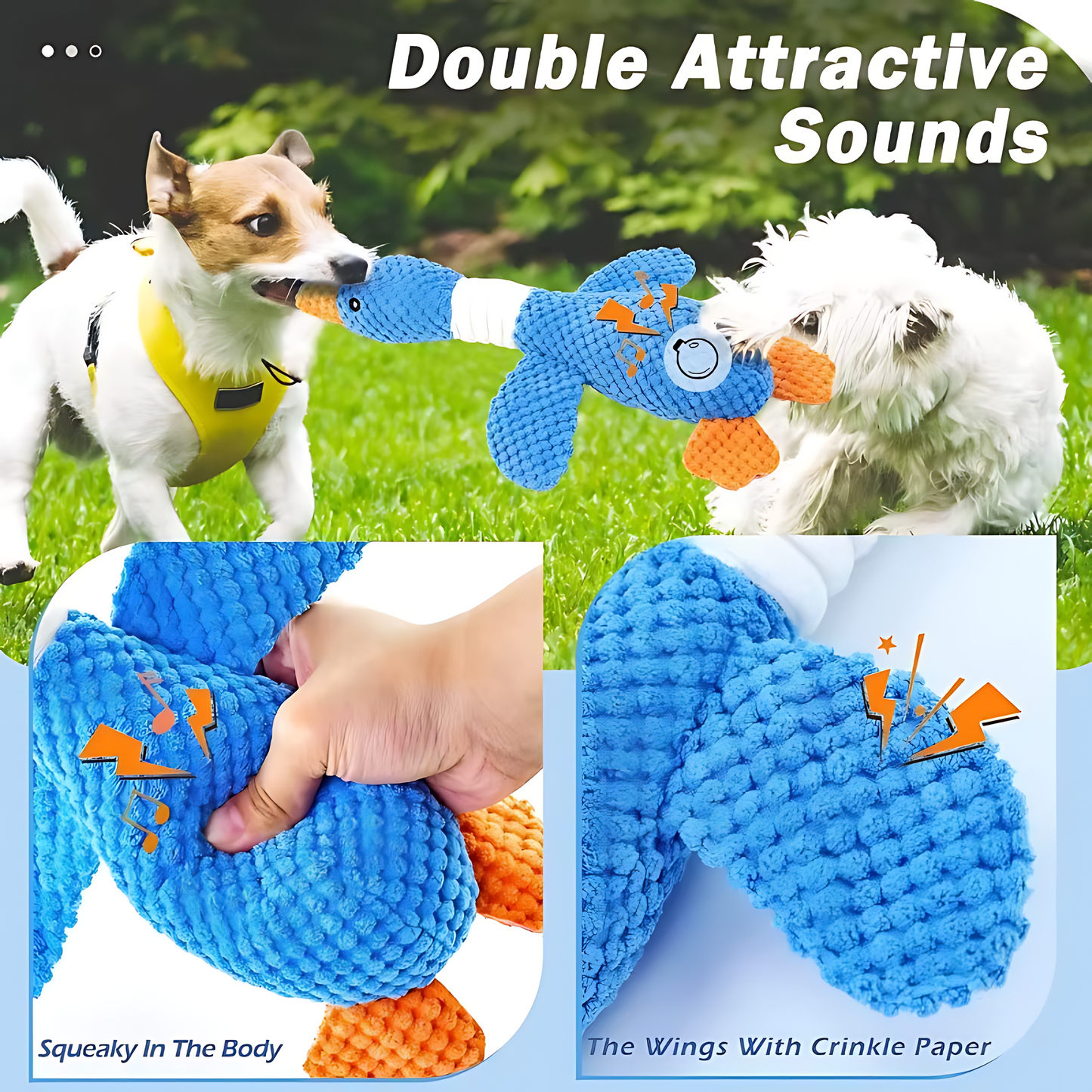 Interactive Plush Chew Toy for Dogs & Cats – Squeaky & Durable Design