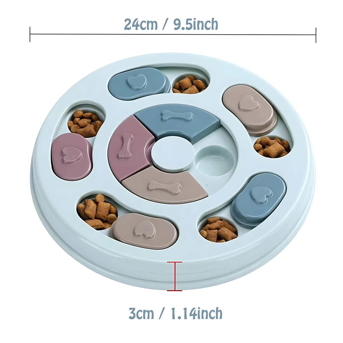Slow Feeder Dog Puzzle Bowl – Interactive Feeding Toy for Dogs